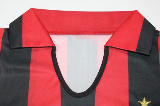 Shirt Collar Front, AC Milan 1988-1989 Home Short-Sleeve Jersey, Kit