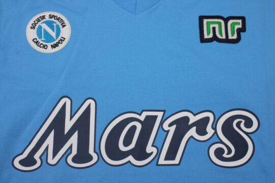 Front Closeup, Napoli 1988-1989 Home Long-Sleeve Jersey