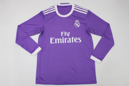 Shirt Front - Real Madrid 2016-2017 Away Long-Sleeve Jersey