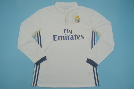 Shirt Front - Real Madrid 2016-2017 Home Long-Sleeve Jersey