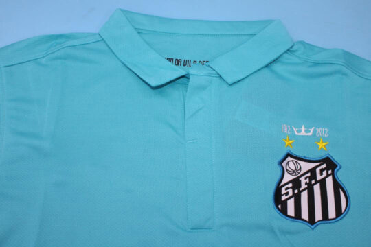 Shirt Collar Front - Santos 2012 Home Short-Sleeve Kit