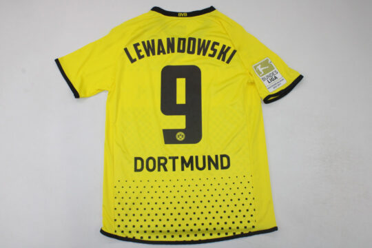 Lewandowski - Borussia Dortmund 2011-2012 Home Short-Sleeve Jersey