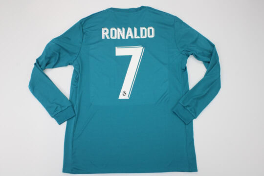 Ronaldo Nameset - Real Madrid 2017-2018 Third Long-Sleeve Jersey