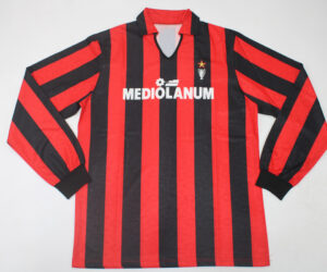Shirt Front, AC Milan 1988-1990 Home Long-Sleeve Jersey, Kit