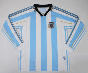 Shirt Front, Argentina 1998 World Cup Home Long-Sleeve Jersey