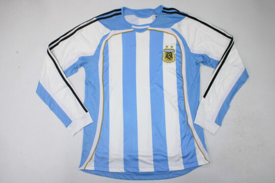 Shirt Front, Argentina 2006 World Cup Home Long-Sleeve Jersey