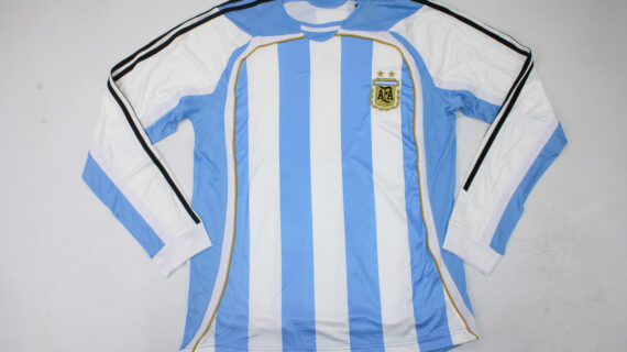 Shirt Front, Argentina 2006 World Cup Home Long-Sleeve Jersey