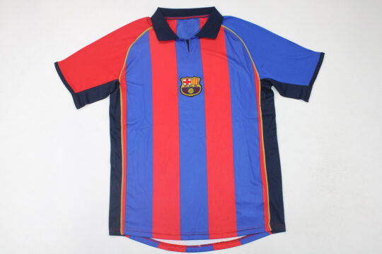 Shirt Front, Barcelona 2001-2002 Home Short-Sleeve