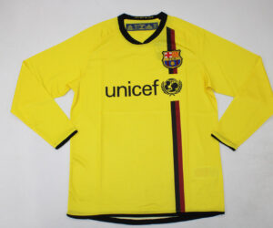 Shirt Front, Barcelona 2008-2009 Away Yellow Long-Sleeve Jersey