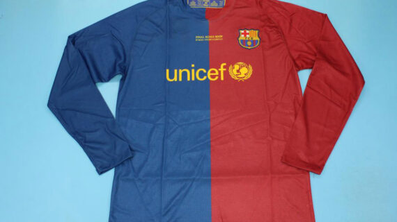 Shirt Front, Barcelona 2008-2009 European Cup Final Long-Sleeve Jersey