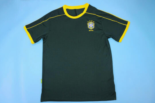 Shirt Front, Brazil 1998 Home Goalkeeper Short-Sleeve Kit