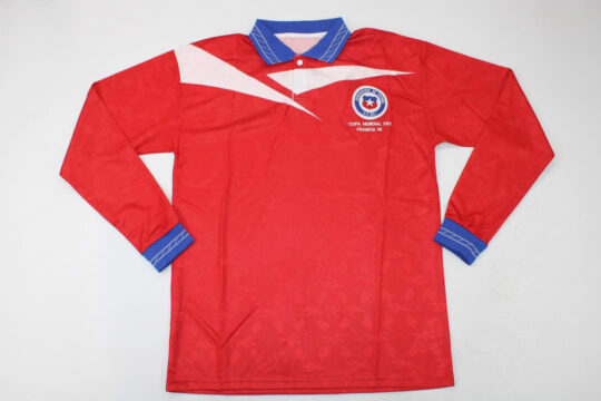 Shirt Front, Chile 1998 World Cup Home Long-Sleeve Jersey