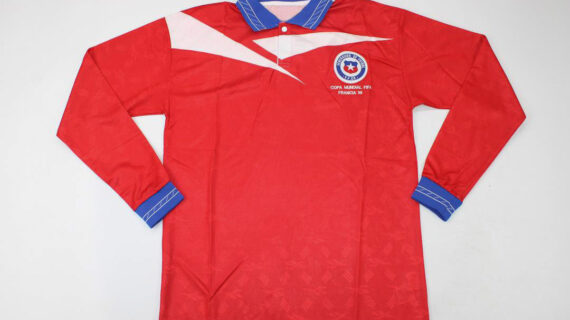 Shirt Front, Chile 1998 World Cup Home Long-Sleeve Jersey