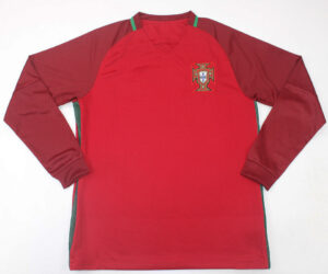 Shirt Front, Portugal 2016-2018 Home Long-Sleeve Jersey