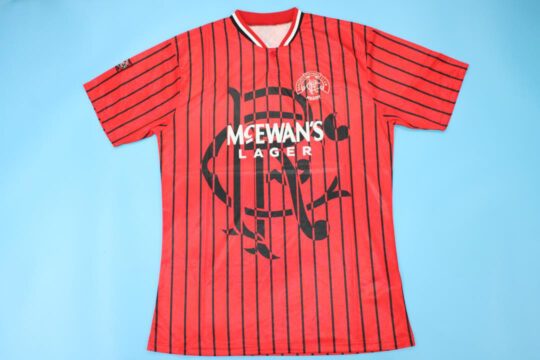 Shirt Front, Glasgow Rangers 1994-1995 Away Red Short-Sleeve Kit