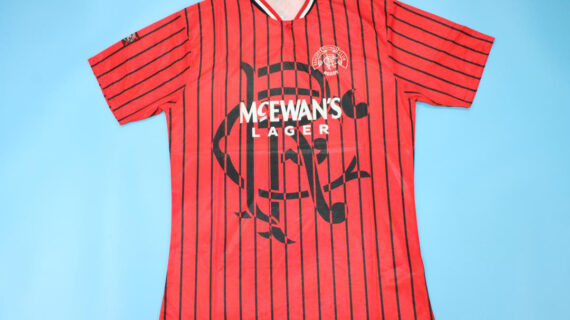 Shirt Front, Glasgow Rangers 1994-1995 Away Red Short-Sleeve Kit