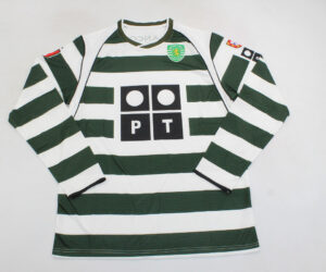 Shirt Front, Sporting Lisbon 2001-2002 Home Long-Sleeve Jersey