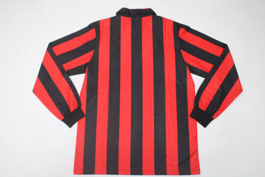 Shirt Back Blank, AC Milan 1988-1990 Home Long-Sleeve Jersey, Kit
