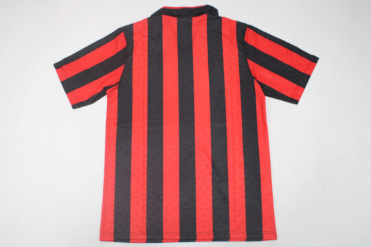 Shirt Back Blank, AC Milan 1988-1990 Home Short-Sleeve Jersey, Kit