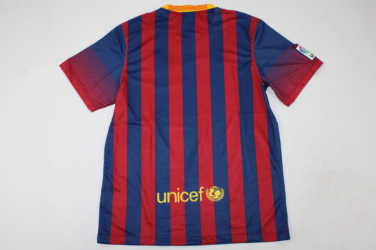 Shirt Back Blank, Barcelona 2013-2014 Home Catalonia Colors Short-Sleeve