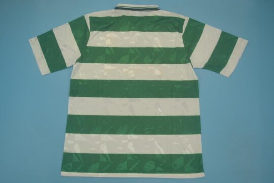 Shirt Back Blank, Celtic Glasgow 1989-1991 Home Short-Sleeve