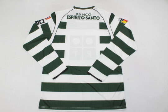 Shirt Back Blank, Sporting Lisbon 2001-2002 Home Long-Sleeve Jersey