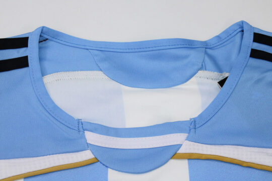 Shirt Collar Front, Argentina 2006 World Cup Home Long-Sleeve Jersey