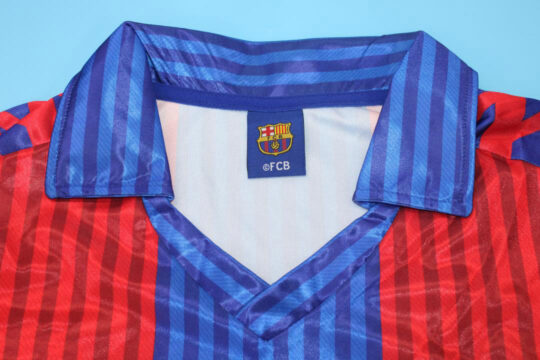 Shirt Collar Front, Barcelona 1991-1992 Home Long-Sleeve Jersey