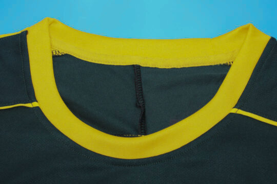 Shirt Collar Front, Brazil 1998 Home Goalkeeper Short-Sleeve Kit
