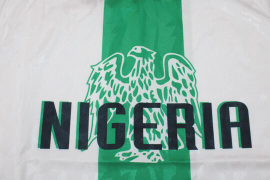 Shirt Front Closeup, Nigeria 1996-1998 Away Short-Sleeve Jersey