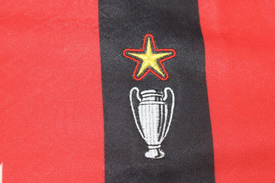 European Cup Logo, AC Milan 1988-1990 Home Long-Sleeve Jersey, Kit