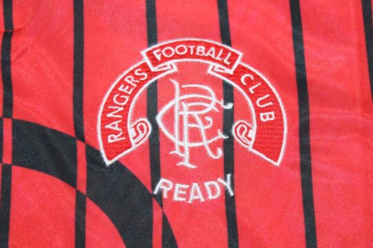 Rangers Emblem, Glasgow Rangers 1994-1995 Away Red Short-Sleeve Kit