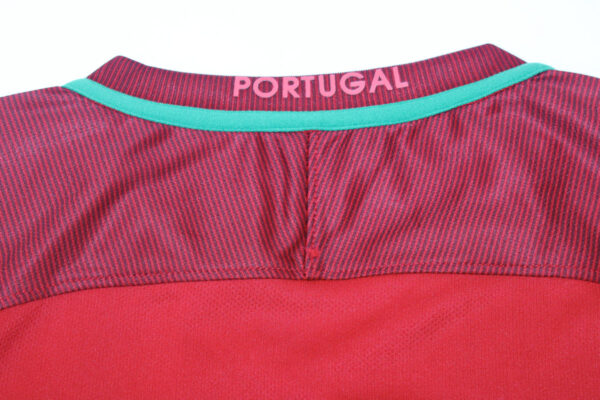 Shirt Collar Back, Portugal 2016-2018 Home Long-Sleeve Jersey