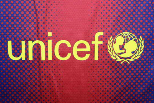 Sponsor Closeup, Barcelona 2012-2013 Home Long-Sleeve Jersey