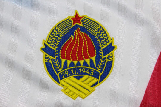 Yugoslavia Emblem, Yugoslavia 1990 Away Short-Sleeve Jersey