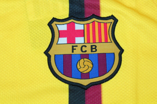 Club Emblem, Barcelona 2008-2009 Away Yellow Long-Sleeve Jersey