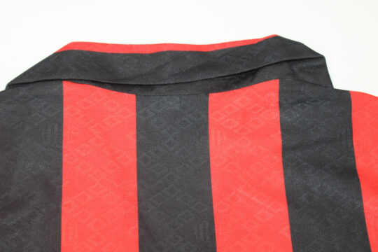 Shirt Collar Back, AC Milan 1988-1990 Home Short-Sleeve Jersey, Kit