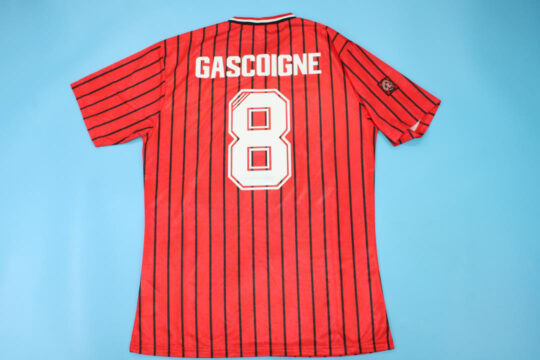 Gascoigne Nameset, Glasgow Rangers 1994-1995 Away Red Short-Sleeve Kit