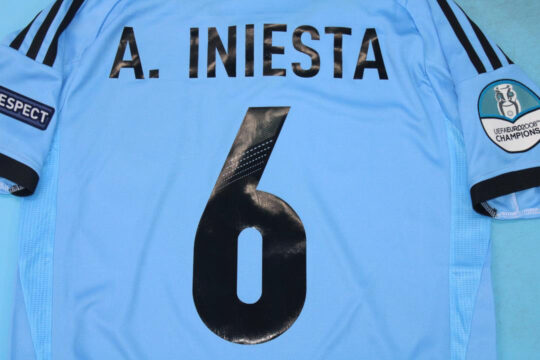 Iniesta Nameset, Spain 2012 Away Short-Sleeve Jersey