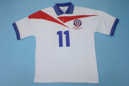 Salas Nameset Front, Chile 1998 World Cup Away Short-Sleeve Jersey