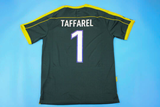 Taffarel Nameset, Brazil 1998 Home Goalkeeper Short-Sleeve Kit