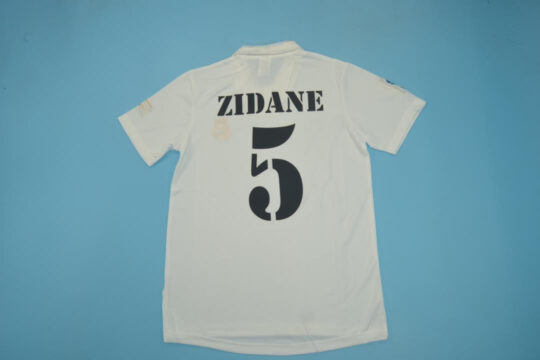 Zidane Nameset - Real Madrid 2001-2002 Home Short-Sleeve Jersey