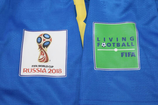 2018 World Cup Patches - Brazil 2018Away Short-Sleeve Jersey