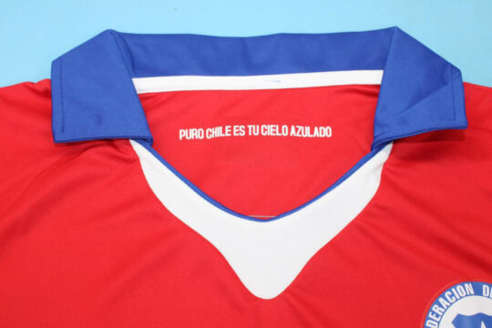 Shirt Collar Front - Chile 2014-2015 Home Short-Sleeve Jersey