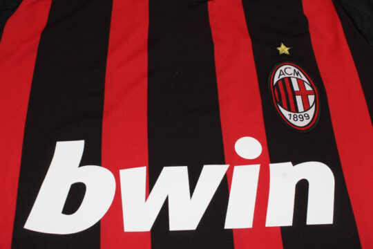 Shirt Front Closeup - AC Milan 2008-2009 Home Short-Sleeve Jersey