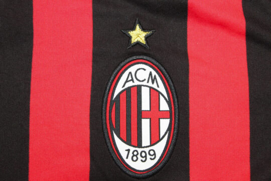 AC Milan Emblem - AC Milan 2008-2009 Home Short-Sleeve Jersey