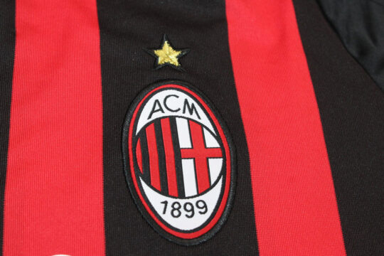 AC Milan Emblem - AC Milan 2008-2009 Home Short-Sleeve Jersey