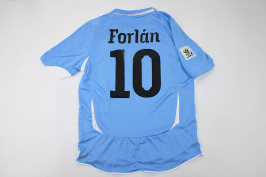 Forlan Nameset - Uruguay 2010 Home Short-Sleeve Jersey