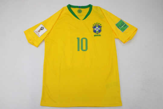 Neymar Nameset Front - Brazil 2018 Home Short-Sleeve Jersey