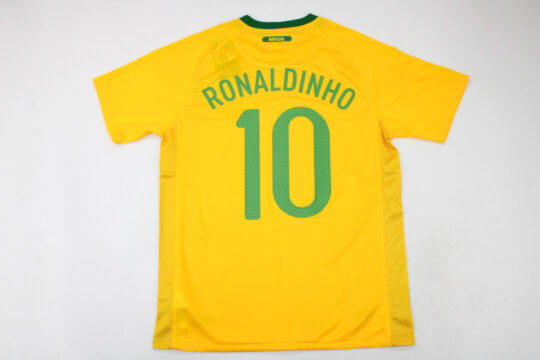 Ronaldinho Nameset - Brazil 2010 Home Short-Sleeve Jersey